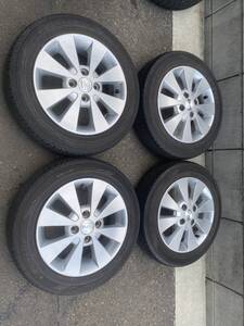 ◆AS1011-2◆マツダ純正（SUZUKI製）◆AZ-ワゴン/ワゴンR等◆14×4.5J+45◆4H100◆DUNLOP◆EC202◆155/65R14◆4本セット◆中古品◆