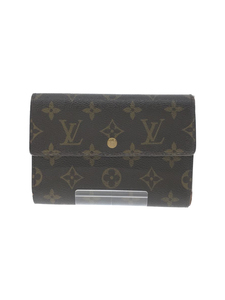 LOUIS VUITTON◆ポルト・トレゾールエテュイパピエ_モノグラム_BRW/PVC/BRW/総柄/レディース