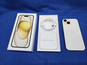 iPhone 15 128GB イエロー　9月購入　保証あり　プラス　カバー　中古