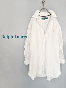 Ralph Lauren ボタンダウンシャツ オーバーサイズ ホワイト ラルフローレン スピック&スパン、スナイデル好きに