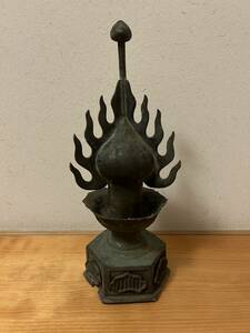 ☆　大珍品！　仏教美術　火焔宝珠　如意宝珠　骨董品　古美術品　中古品　金属製　☆