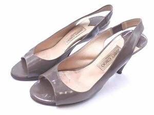 Jimmy Choo ジミーチュウ サンダル size38/グレー ■◆ ☆ eea7 レディース