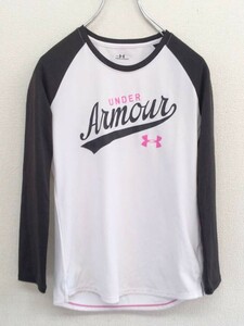 【美品】　UNDER ARMOUR　アンダーアーマー　長袖Tシャツ　YMD　キッズ　Mサイズ　レディース着用可能　S-Mサイズ相当