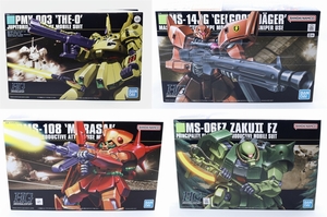 HG 1/144 ジ・オ　ゲルググJ　マラサイ　ザク2改　4体セット　バンダイ　ジオ　ジ・O　THE-O　ザクⅡ改　FZ　イェーガー　※同梱発送不可