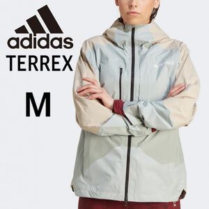 adidas]アディダス レディース W TERREX XPLORIC R.RDY 2.5レイヤー シェルジャケット (BZ135)(IB4267)ワンダーシルバー/ワンダーベージュ