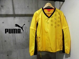 PUMA GOLF プーマ ゴルフ/900183/Vネック 2WAY ジャケット/Mサイズ/プルオーバー 半袖 長袖 防風 防寒 ジャケット/メンズ/イエロー