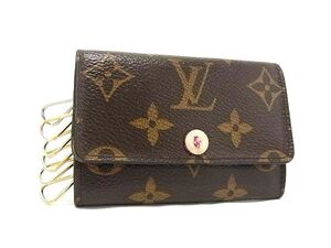 1円 LOUIS VUITTON ルイヴィトン M60701 モノグラム ミュルティクレ6 6連 キーケース 鍵入れ レディース ブラウン系 BN1574