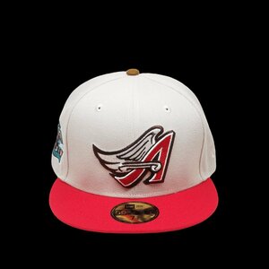 New Era Anaheim Angels 59 Stone / red (40th Aniv) 7 5/8 ニューヨーク エンジェルス 59Fifty フィッテッド キャップ ストーン/レッド