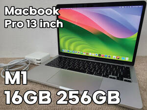 【良品】Apple MacBook Pro 13(2020, A2338) M1 / RAM 16GB / SSD 256GB / シルバー / 充放電回数 : 96 [MC052]