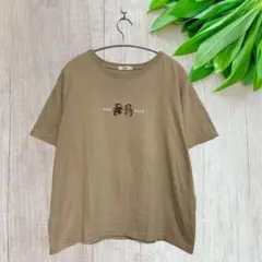 Disneyディズニー　Tシャツ【XL】ベージュ　CHIP&DALE 　半袖