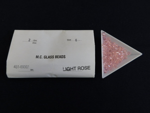 2820△未使用 チェコビーズ M.C.GLASS BEADS LIGHT ROSE ライトローズ SUPERIOR CRYSTAL