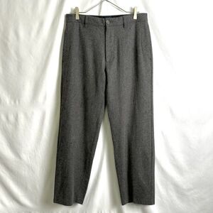 00s GAP ウール パンツ W33×L30 ダークグレー ワイド ストレート スラックス ギャップ 90s オールド ビンテージ