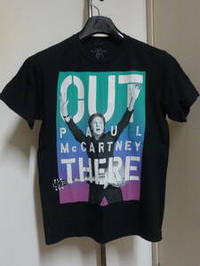 格安廃版レアモデル・黒系地・PAUL McCARTNEY OUT THERE 2014 MAY 18 TOKYO-JAPAN ポールマッカートニー両面プリント半袖Tシャツ M