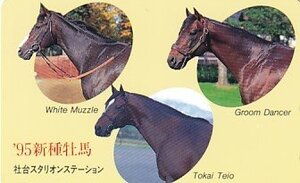 ●95新種牝馬 トウカイテイオー ホワイトマズル グルームダンサーテレカ