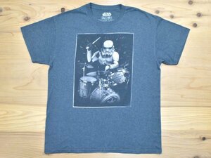 USA古着 MAD ENGINE STAR WARS ストームトルーパー ドラム Tシャツ sizeL グレー 杢 スターウォーズ 映画 面白 アメリカ アメカジ