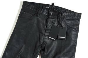 【新品正規品】10.3万 サイズ 48 Dsquared2 ディースクエアード COOL GUY S71LB1094 ブラックコーティング ストレッチ デニム イタリア製