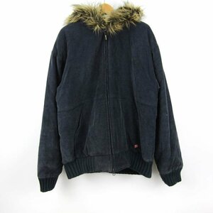 ビラボン ブルゾン ジャケット コットン100% 中綿 アウター メンズ Fサイズ ネイビー BILLABONG