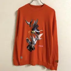 HERON PRESTON スウェット　トレーナー　オレンジ　XS