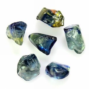 【世界の原石:ブルーサファイア 6個組 6.80ct:3359】非加熱 マダガスカル産 Natural Blue Sapphire Rough 鉱物 宝石 コランダム Madagascar