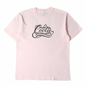 COOTIE クーティー Tシャツ サイズ:L La Luz ラルース 本店限定 ブランドロゴ クルーネック Tシャツ ピンク トップス カットソー 半袖