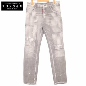 DSQUARED2 ディースクエアード 22AW S71LB1095 グレー SKATER JEANS/ダメージデニム グレー 44 ボトムス デニム メンズ 中古