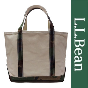 新品 L.L.Bean TOTE BAG トート バッグ エルエルビーン キャンバス カモフラ ホワイト 手さげ かばん アメリカ USA アウトドア M 正規品