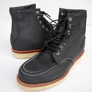 9EE　新品未使用　USA製　チペワ ワークブーツ ブラムソール ブラック 6インチ MOCC RETRO 25061 メンズ CHIPPEWA6MOC BOOTS RETRO BLACK