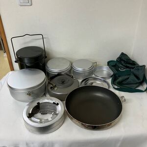 【キャンプ アウトドア用品 調理器具】フライパン 飯ごう クッカーセット 鍋 セット商品【A9-4】1003