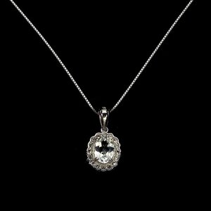 【1円新品】イケゾエガレ｜2.50ct 天然ホワイトトパーズ Sterling Silver925 ネックレス｜作家モノ｜本物保証｜日宝協鑑別対応