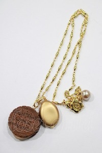 Q-pot. / Round Choco Biscuit Necklace H-24-03-23-065-QP-AC-KB-ZH