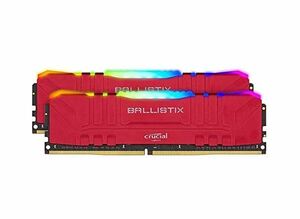 クルーシャル(マイクロン製) デスクトップ用ゲーミングメモリ LED搭載 8GBX2枚 DDR4-3600 CL16 DIMM Red BL2K8G36C16U4RL 国内正規代理店品