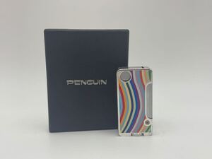 2412021794203 OLIVER PENGUIN オリバーペンギン ZIPPO ジッポ ガスライター 虹色 レインボー 喫煙具 喫煙グッズ 火花確認済み 現状品 中古