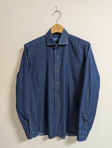 美品　BARBA　DANDY LIFE　バルバ　ダンディライフ　シャツ　39　デニム　イタリア製