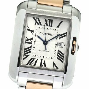 カルティエ CARTIER W5310037 タンクアングレーズLM デイト 自動巻き メンズ 良品 _792342