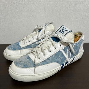 LOUIS VUITTON ルイヴィトン チャーリーライン モノグラム デニム レザー スニーカー size 8 1/2 メンズ