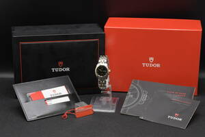 TUDOR GLAMOUR DATE Ref:51003 Cal:2671 チューダー グラマー デイト 黒文字盤 純正金属ブレス レディース 腕時計 ■26323
