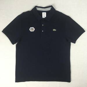 LACOSTE ラコステ ポロシャツ Olympic Heritage Collection PH1384L 鹿の子 サイズ4 ネイビー 半袖 シャツ