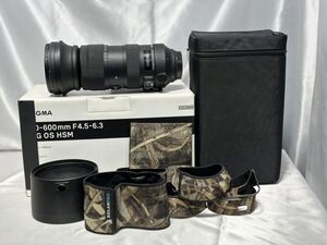 SIGMA シグマ 60-600mm F4.5-6.3 DG Sports スポーツ CANON DG OS HSM EF レンズカバー ROLANPRO フィルター付 KANI キヤノン キャノン