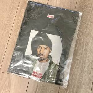 新品未使用 2017FW Supreme Nas Tee シュプリーム ナズ フォトTシャツ 黒 Lサイズ