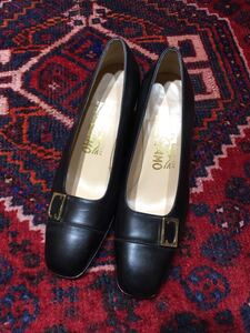 Salvatore Ferragamo LOGO LEATHER PUMPS MADE IN ITALY/サルヴァトーレフェラガモロゴレザーパンプス