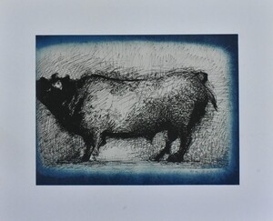 【真作】巨匠作家希少版画作品! 　　マリノ・マリー二　　版画　　「toro,1942」　　 　1968年制作　　 【正光画廊】