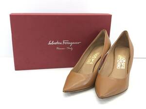 ★Salvatore Ferragamo フェラガモ パンプス POLA 7cm 訳アリ 約25cm★ 