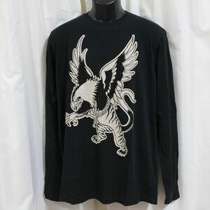 エドハーディー ed hardy メンズ長袖Ｔシャツ ブラック M03MPLT409 新品 黒 アメリカ製 ロンティー Mサイズ