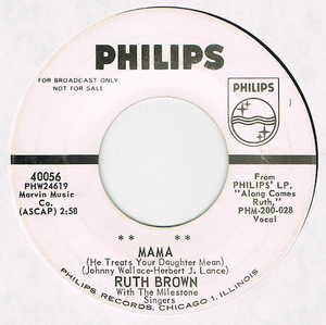 ●RUTH BROWN / MAMA [US 45 ORIGINAL 7inch シングル R&B PROMO 試聴]