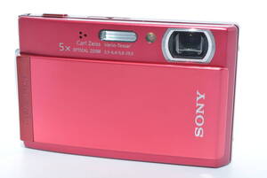 【良品】 ソニー SONY デジタルカメラ Cybershot (1010万画素/光学x5/デジタルx10/レッド) DSC-T300　＃5788