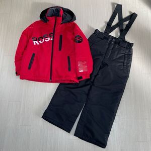 ROSSIGNOL ロシニョール キッズ 子供 スキーウエア上下セット スノーボード レッド/ブラック サイズ130 美品