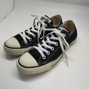 CONVERSE スニーカー ALL STAR 25cm ブラック ローカット US6 1/2 ホームクリーニング済み コンバース 黒 キャンバス