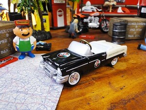 1950年代　テキサコのペダルカーを再現したミニカー　限定品　（1955年　シボレー　ベルエア/ブラックB）　■ アメリカン雑貨 アメリカ雑貨