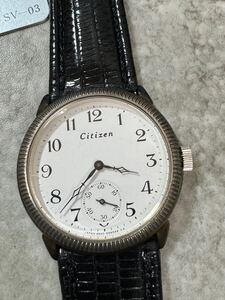 新品未使用　CITIZEN シチズン 60th記念限定復刻版 銀無垢！スターリング・シルバー SV925 スモセコ アラビア数字