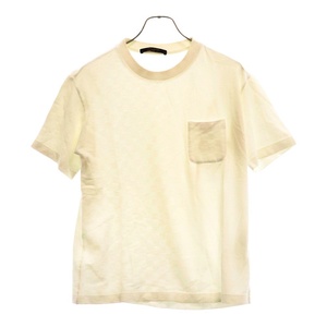 LOUIS VUITTON ルイヴィトン 20AW ダミエデザイン 半袖カットソー Tシャツ ホワイト RM202Q VHI HJY40W